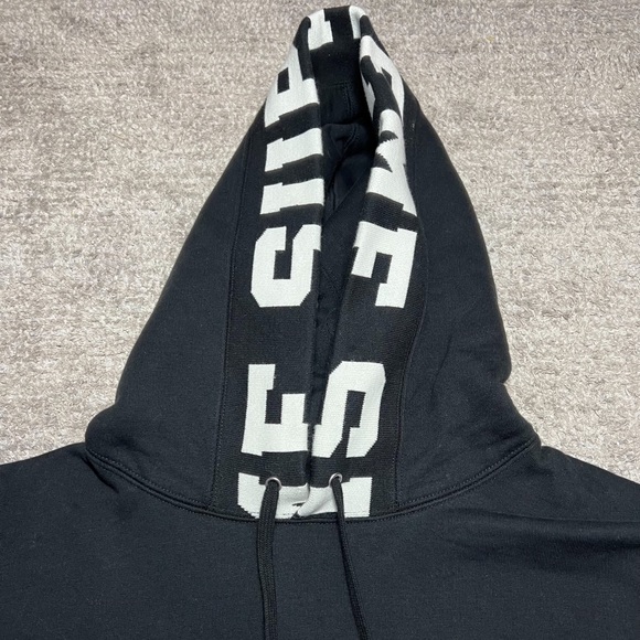 Supreme Cropped Logos Hooded Sweatshirt - Size Large - Picture 2 of 5